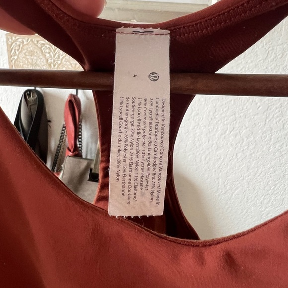 Rust Color Lululemon Sports Bra - Size 4 - Picture 3 of 3